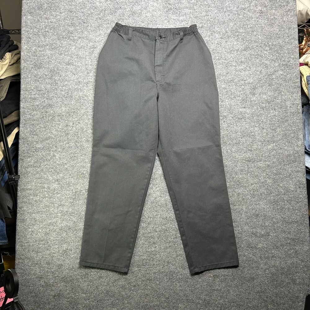 Vintage Dickies Industrial Wear Pants Women's 14 Gray High Rise USA Made - 28x29